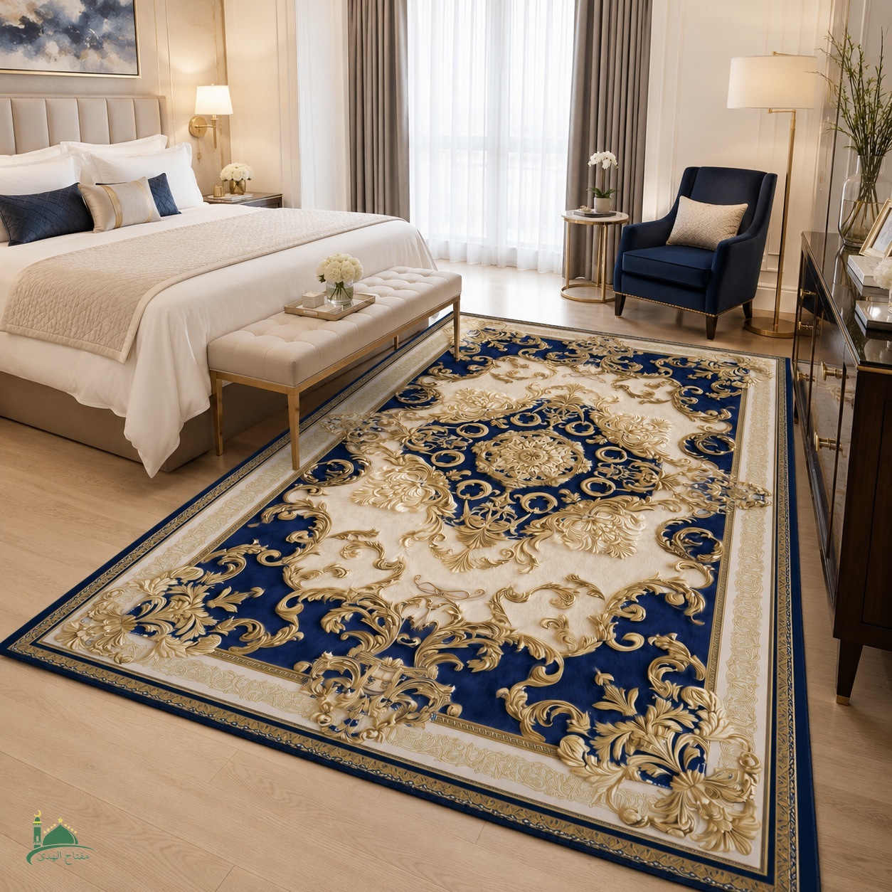IK-PATTERN-0114-M1 Indahkarpet Karpet Motif Premium M1 Bahan Printing Digital Halus Cocok untuk Ruang Tamu Kamar Reseller