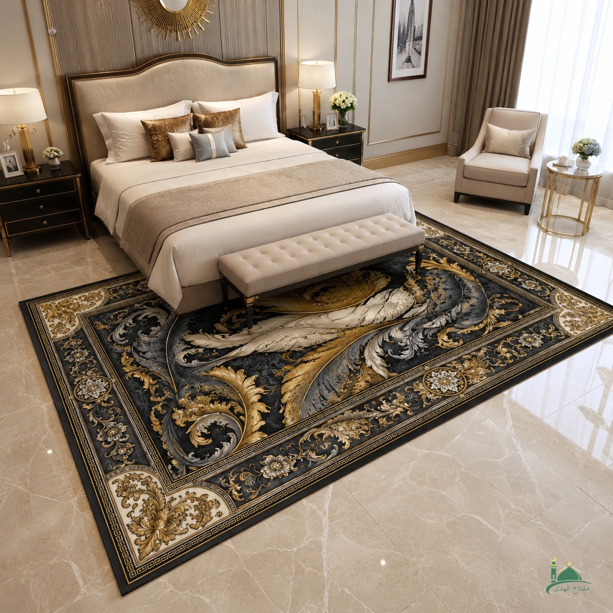 IK-PATTERN-0116-M1 Indahkarpet Karpet Motif Premium M1 Bahan Printing Digital Halus Cocok untuk Ruang Tamu Kamar Reseller