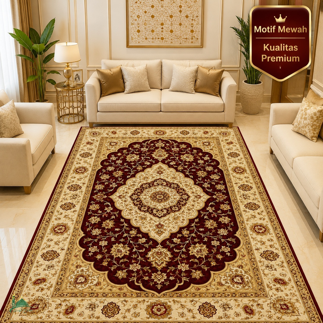IK-PATTERN-0140-M1 Indahkarpet Karpet Motif Premium M1 Bahan Printing Digital Halus Cocok untuk Ruang Tamu Kamar Reseller