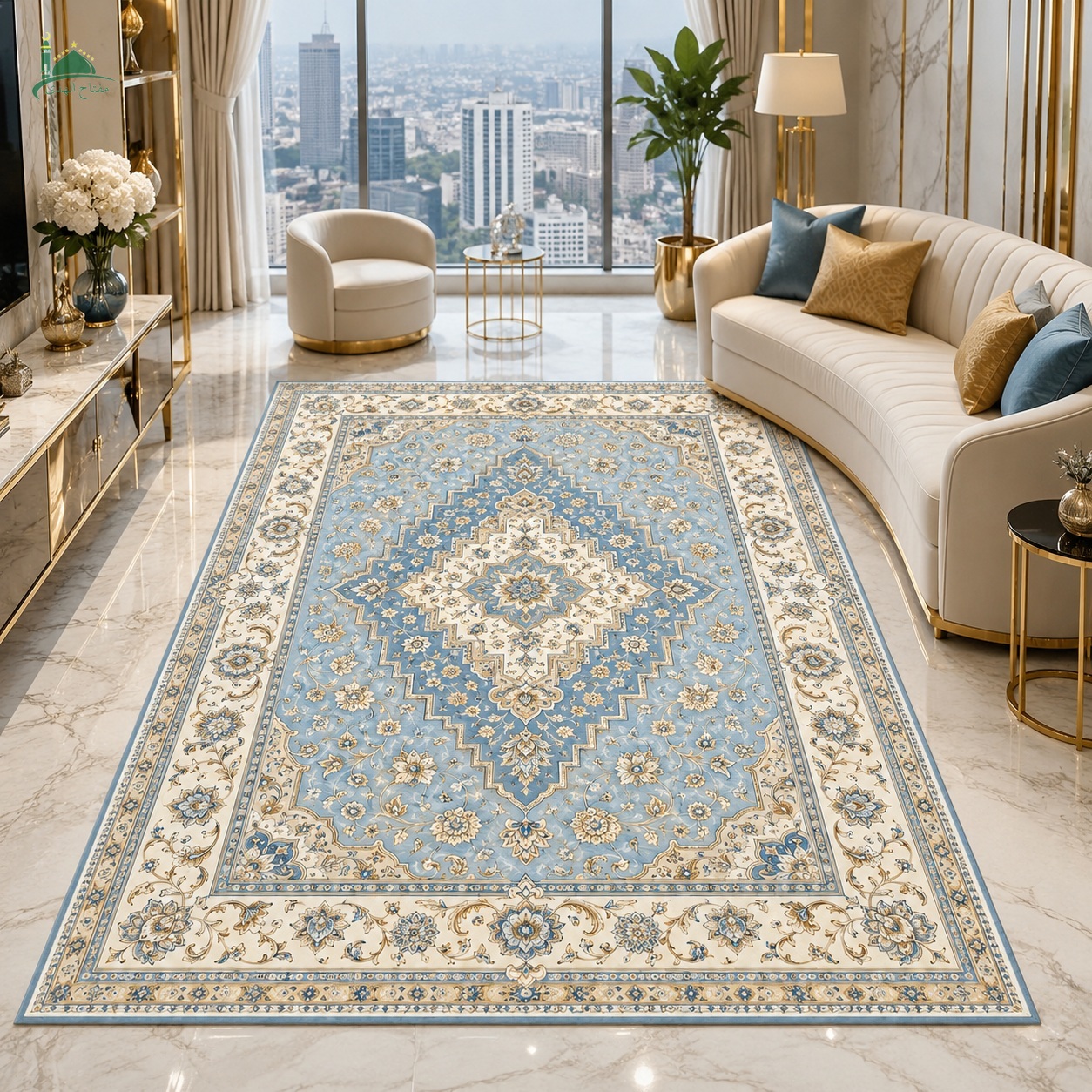 IK-PATTERN-0143-M1 Indahkarpet Karpet Motif Premium M1 Bahan Printing Digital Halus Cocok untuk Ruang Tamu Kamar Reseller