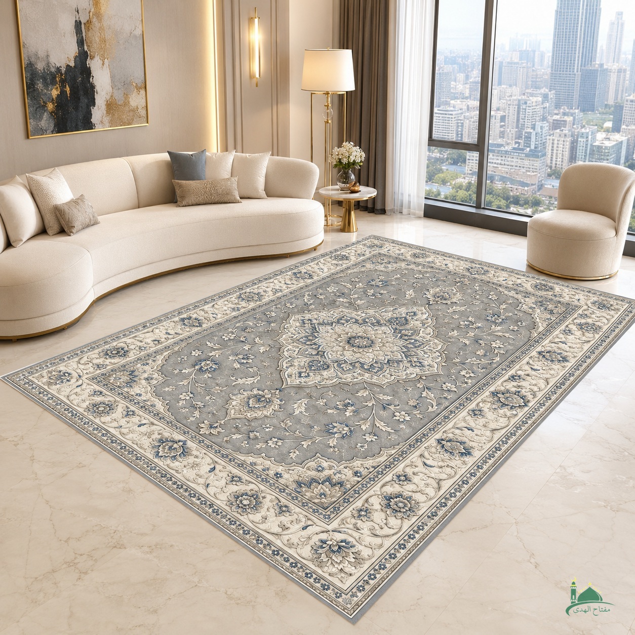 IK-PATTERN-0144-M1 Indahkarpet Karpet Motif Premium M1 Bahan Printing Digital Halus Cocok untuk Ruang Tamu Kamar Reseller