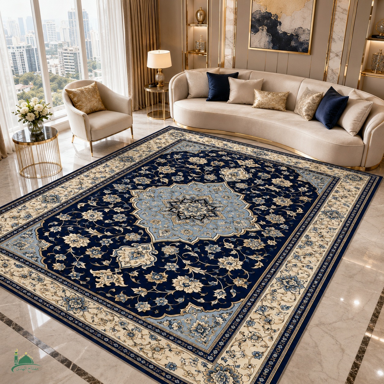 IK-PATTERN-0145-M1 Indahkarpet Karpet Motif Premium M1 Bahan Printing Digital Halus Cocok untuk Ruang Tamu Kamar Reseller