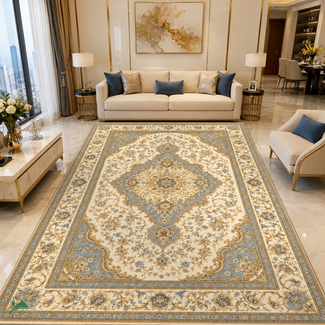 IK-PATTERN-0147-M1 Indahkarpet Karpet Motif Premium M1 Bahan Printing Digital Halus Cocok untuk Ruang Tamu Kamar Reseller
