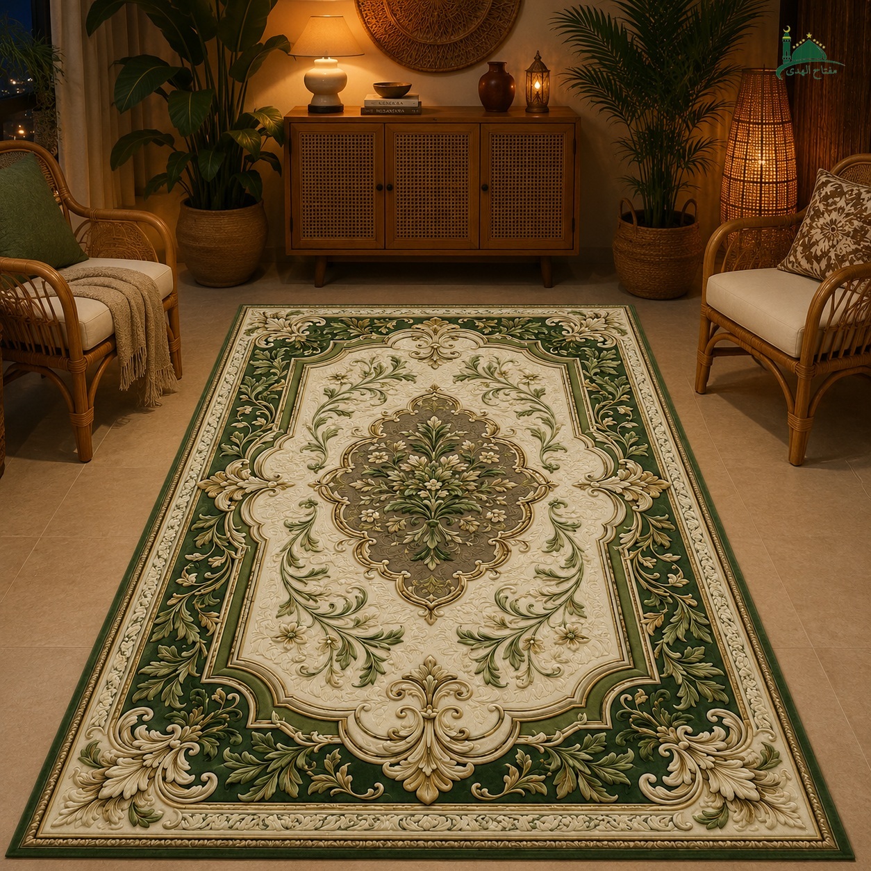IK-PATTERN-0176-M1 Indahkarpet Karpet Geometris Modern Polyester 3D Premium Lembut Anti Slip Tebal Pilihan Ukuran untuk Ruang Tamu Kamar